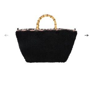 Lesportsac x Atelier
MEDIUM BAMBOO TOTE NWT Black Faux Fur Fabric